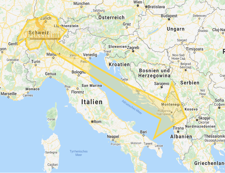 Leichentransport aus der Schweiz - Kosovo, Mazedonien, Albanien, Monte Negro, Presevo Tal, Sanxhak