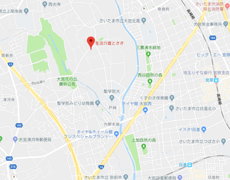 埼玉県上尾市戸崎、生活介護とさきの地図