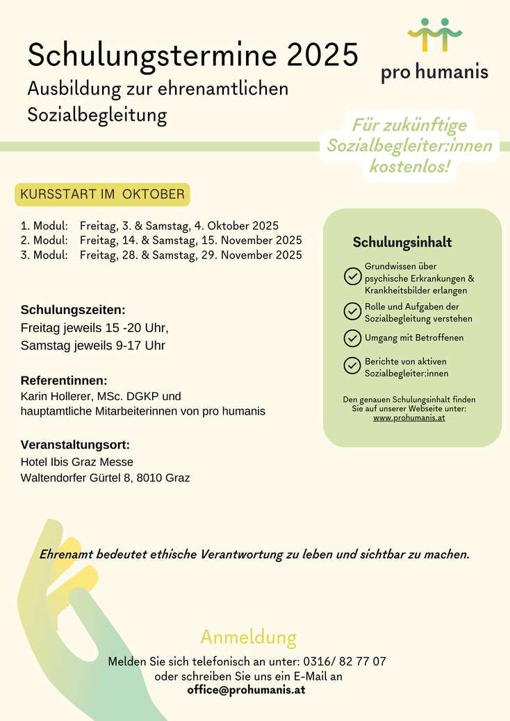 Bild, auf dem die Schulungstermine zu sehen sind. Mit Klick auf das Bild lädt man ein PDF mit weiteren Informationen herunter.