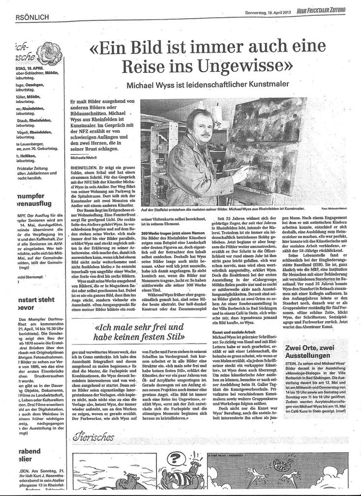 Reportage Fricktaler Zeitung 2013e