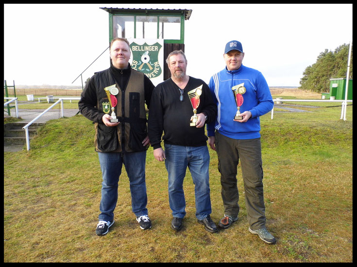 Gewinner des Neujahrsschießen 2018 Steffen Fröhlich, Klaus-Dieter Gehse und René Hafenstein.