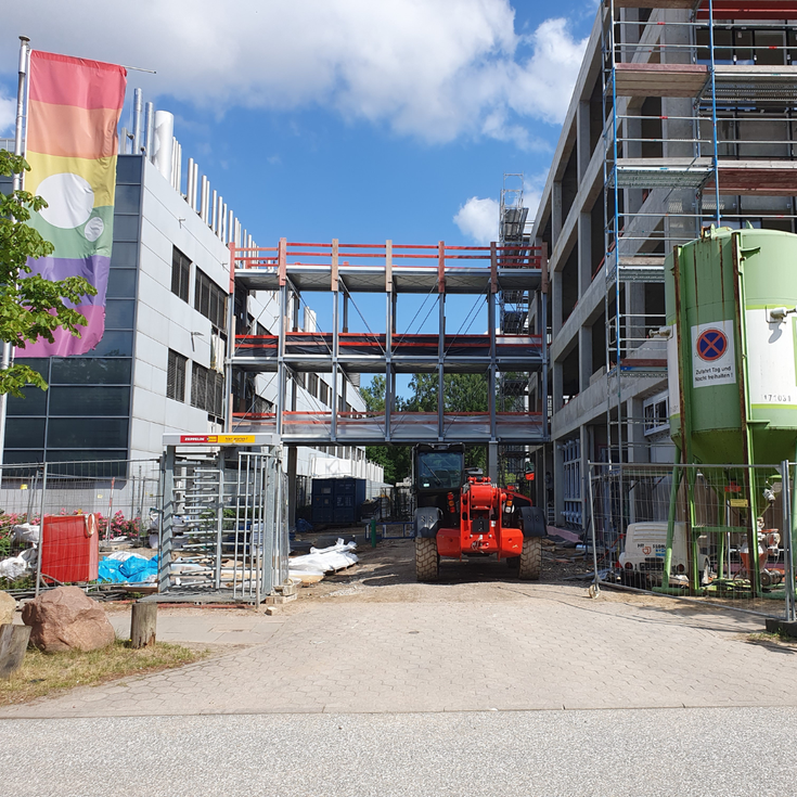 Ansicht Baustelle EVOTEC Laborumbau