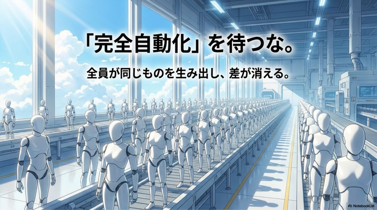 勝つのは、   自動ツールを待った人ではなく、 早く始めた人。