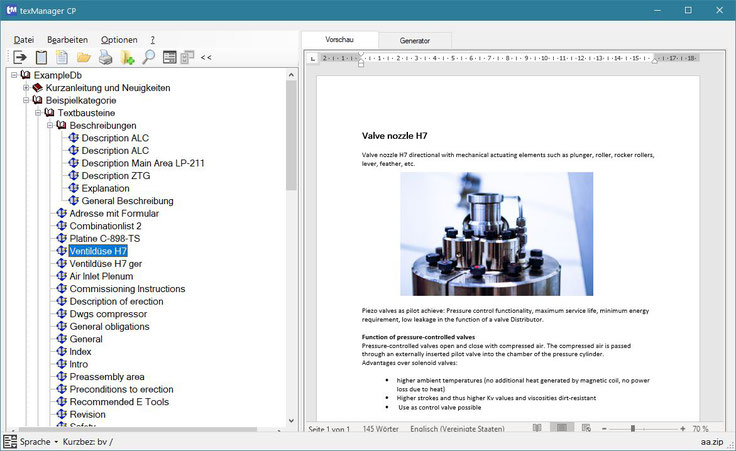 texManager Dokumentengenerator