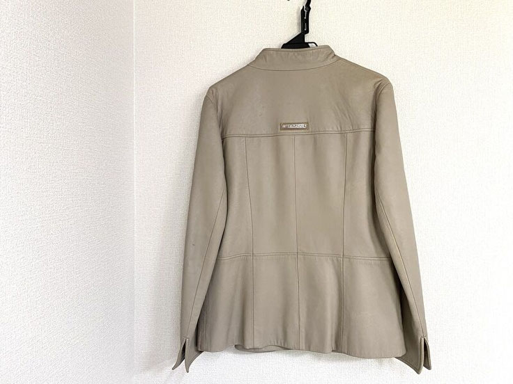 革コートがトートバッグに大変身リメイク　before