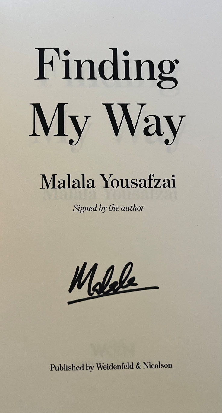 Autograph Malala Yousafzai Autogramm