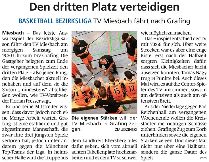 Artikel im Miesbacher Merkur am 20. März 2026 - Zum Vergrößern klicken