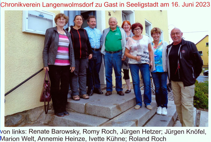 Mitglieder der Heimatvereine Langenwolmsdorf und Seeligstadt 