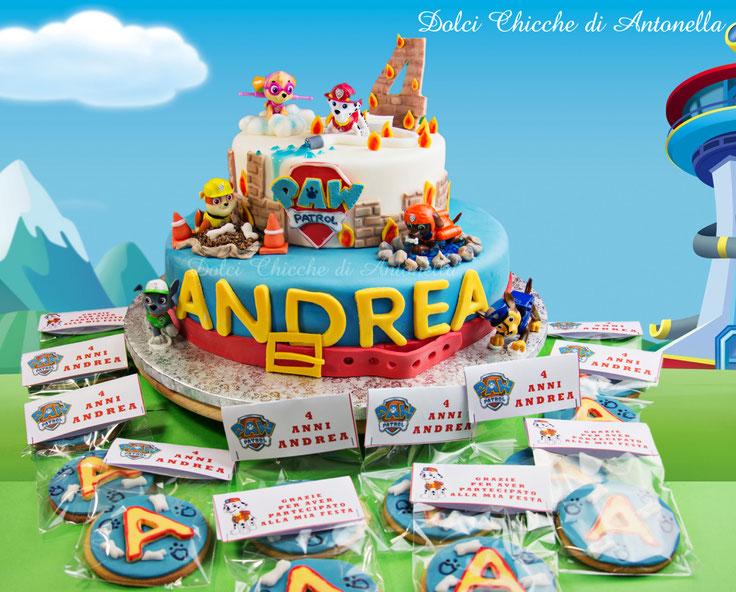 paw patrol-torte-biscotti-dolci-cake design-la spezia-liguria-bimbi