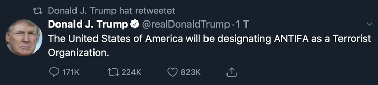 Quelle: Twitter @realDonaldTrump