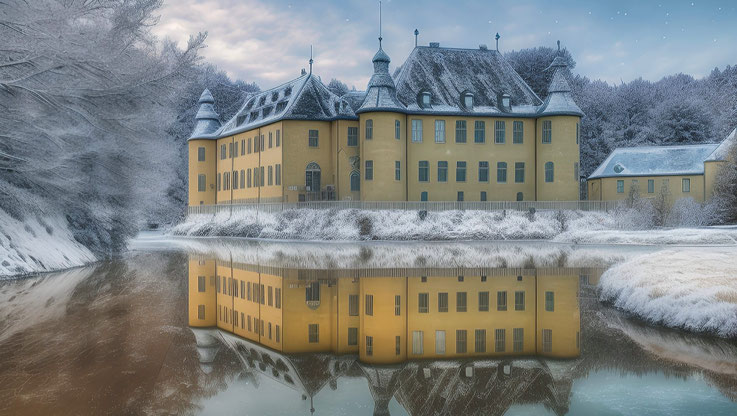 Schloss Dyck - Mit künstlicher Intelligenz bearbeitet