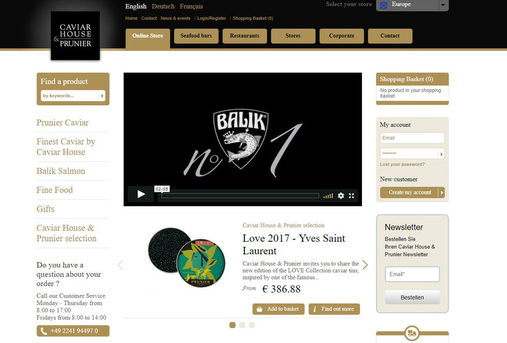 Homepage Caviar House & Prunier