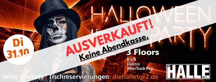 Halloween, Halloweenparty, Party, Event, die Halle Tor 2, Halle Tor 2, Dj, Music, Location, Eventlocation, Club, Cologne, Köln