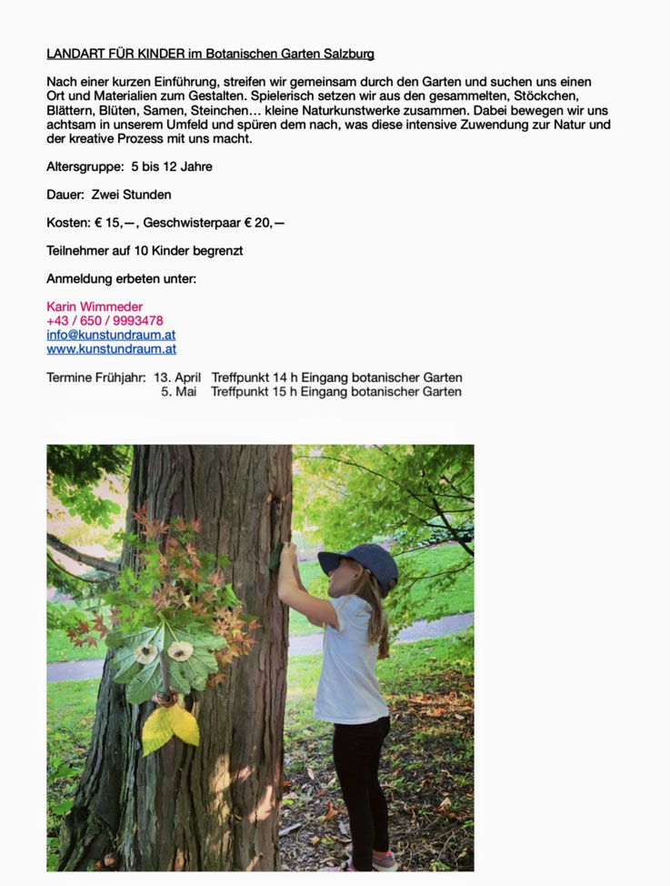  Veranstaltung, LandArt, offenes Atelier, Bilder, Kalender, Naturkunst, LandArtworkshops 