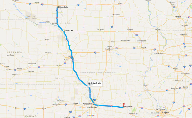 Strecke 30.7. (Google Maps)