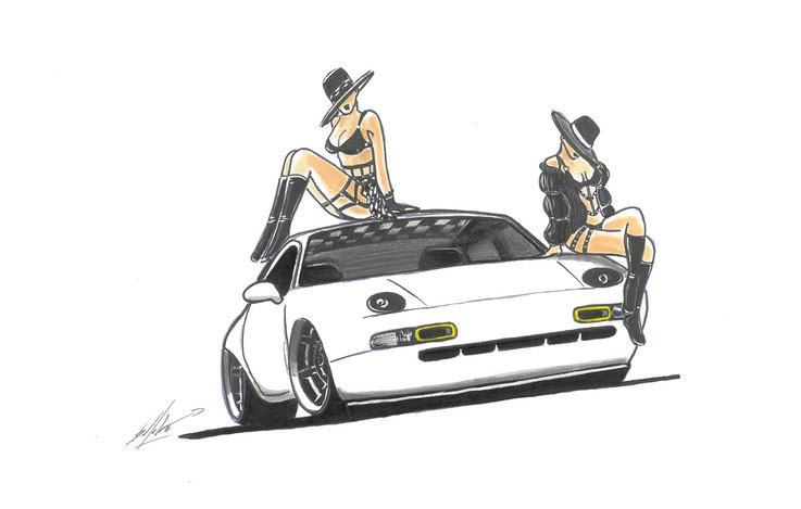 Thierry Nardone artiste peintre designer porsche, 911, carrera, draw, sketch, black, white, smoking dandy, art, fine art, spyder, outlaw, rwb, speedster, targa,928, restomod