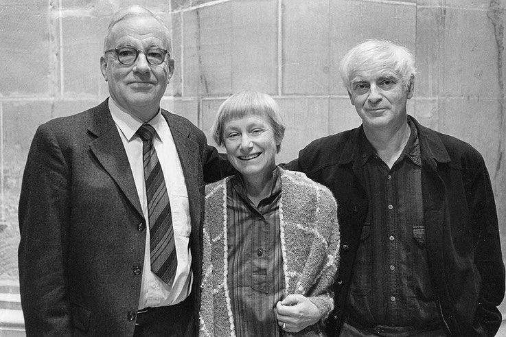 Kurt Marti (links) mit Dorothee Sölle und Adolf Muschk im Jahre 1989