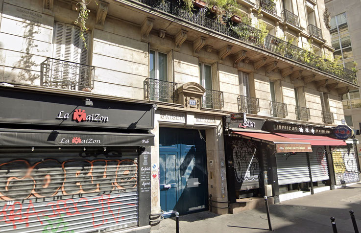 Paris, 123 Rue Oberkampf. Hier had Dereux vermoedelijk zijn 'Synthese Sonore' bedrijf. (Google Streetview)