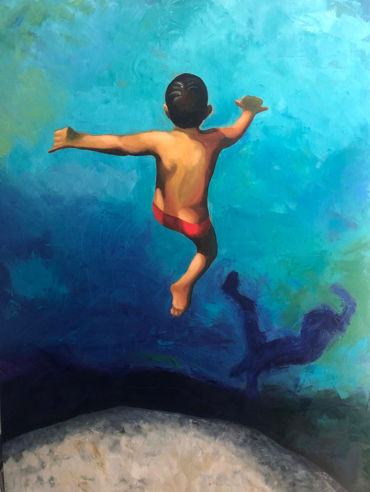 Huile sur toile - 100 x 100 cm