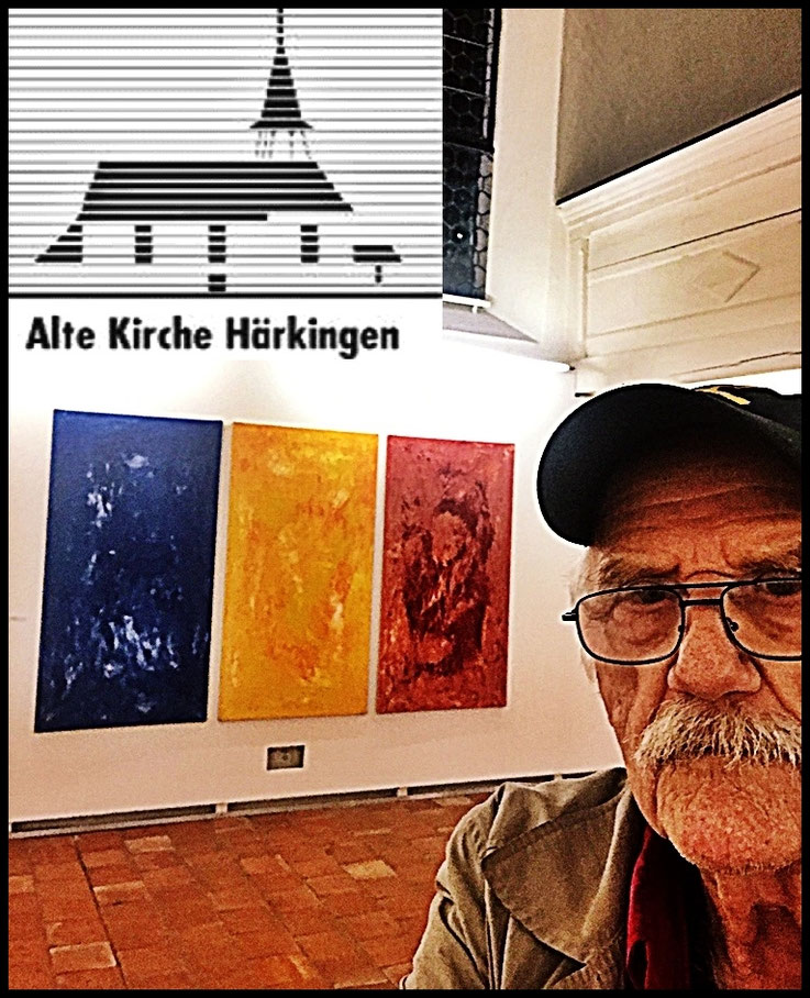 Pedro Meier » Metamorphosen « Triptychon, Öl, Lack auf Leinwand, Galerie Alte Kirche Härkingen Ausstellung 100 Jahre Visarte Solothurn 2025, Artwork by Pedro Meier, Schriftsteller, Multimedia Artist, Conceptual Art, Autorenlexikon Literaturport Berlin