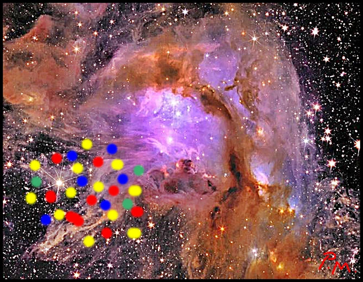 Pedro Meier Werkzyklus PUNKTE Sternbilder Milchstrasse, Scanning the Dark Universe, Cosmic Light, Pop Art Postmodern, Relativismus, 2025 Artwork by Pedro Meier Lyriker, Schriftsteller, Multimedia Artist, Gesamtkunstwerk, Film Diary, Realität & Autofiktion