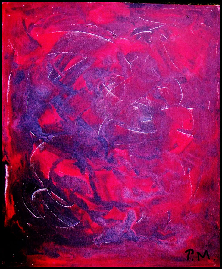 Pedro Meier Paraphrase zu – William Carlos William, Gedicht, Die rote Schubkarre, Abstrakter Expressionismus, Informel, Lyrische Abstraktion, Mixed Media, organische Farbpigmente, Artwork 2017 by Pedro Meier, Malerpoet, Lyriker, Schriftsteller, Multimedia
