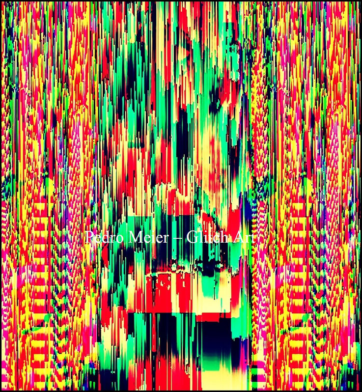 Pedro Meier Glitch Art Zyklus Nr. XXI, Kunst durch Störung, Netzkunst, Interaktion, Phantasma, Race Condition, Lichtspuren, Temporärer Anachronismus, Virtuelle Realität, Photo-Art, Artwork by Pedro Meier, Lyriker, Schriftsteller, Multimedia Artist, SIKART