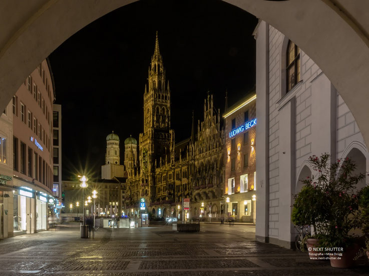 Marienplatz München, Nachtaufnahme