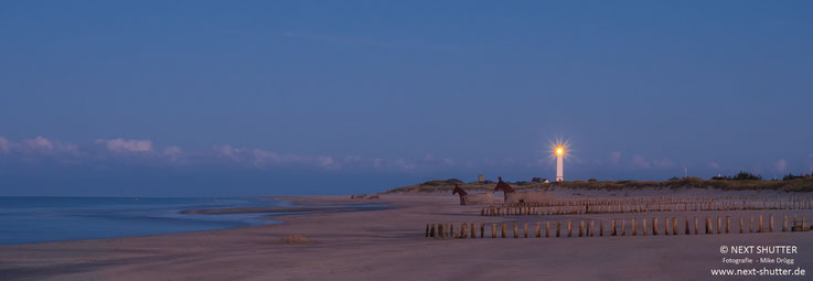 Der Strand von Blavand bei Sonnenaufgang.