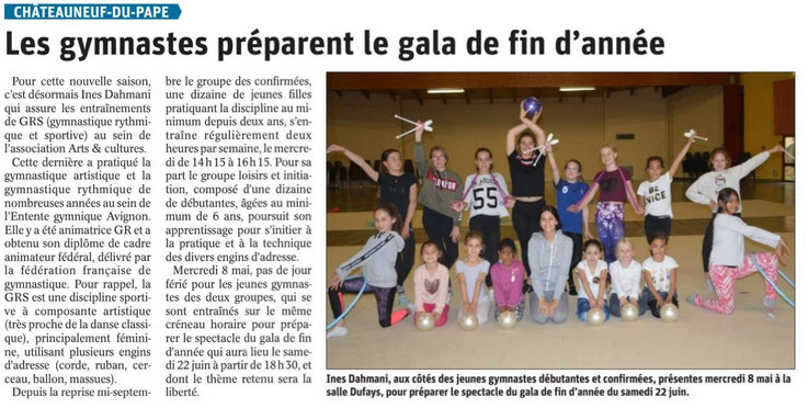 gYMNAStique ryhtmique GR chateauneuf du pape GRS vaucluse 