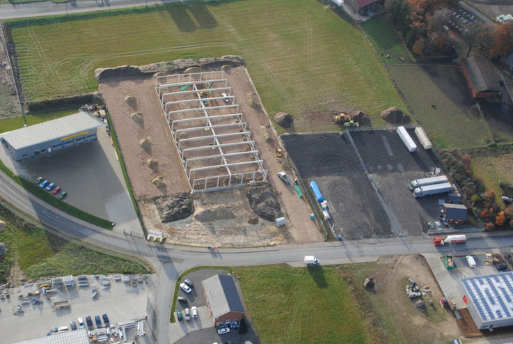 Bau der neuen Halle im Niedersachsenpark