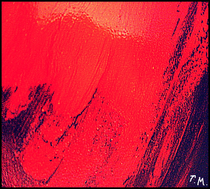 Pedro Meier, Urknall, Big Bang – Echos und Reflexionen. Öl, Lack auf Leinwand, 2015, Bildausschnitt, Kybernetischer Realismus, Lyrische Abstraktion, Haiku-Malerei, Artwork by Pedro Meier Lyriker Schriftsteller, Multimedia Künstler, Chronik des Augenblicks
