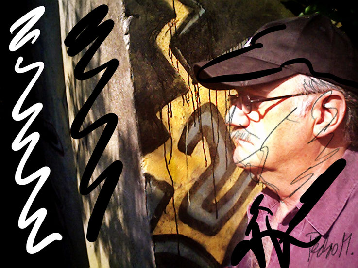 Pedro Meier – Aareweg Olten Graffiti – PhotoArt by © Pedro Meier Multimedia Artist – »Selfie-Art-Project« 2003 – Atelier Gerhard Meier-Weg Niederbipp und Bangkok Thailand – Kunsthalle Olten Offspace – DADA FLUXUS MailArt DigitalArt VISARTE SIKART Zürich