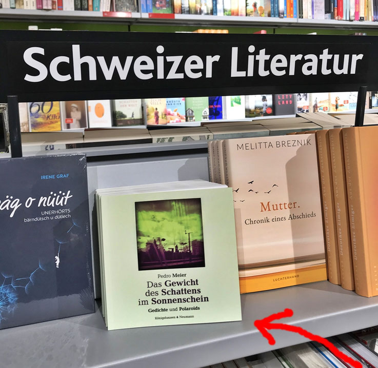 Pedro Meier – Bücher Lüthy Solothurn – Das Gewicht des Schattens im Sonnenschein – Gedichte & Polaroids – Streifzüge durch Berlin – ISBN 978-3-8260-7110-2 Verlag Königshausen – Schweizer Literatur – Pedro Meier Lyriker, Schriftsteller, Multimedia Künstler