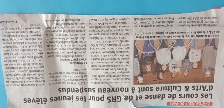 gymnastique rythmique chateauneuf du pape vaucluse GR GRS arts et culture Cekine Brun