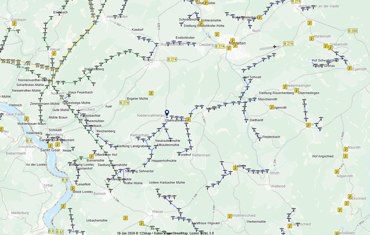 Stromleitungen (Quelle: flosm.org)