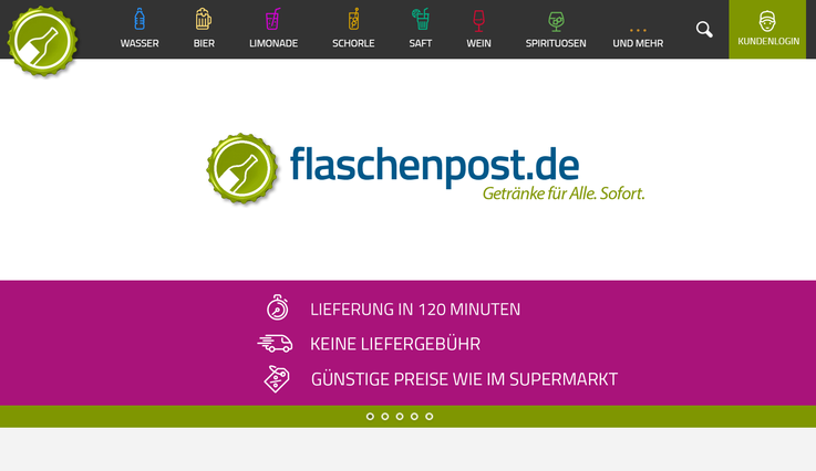 Homepage Flaschenpost