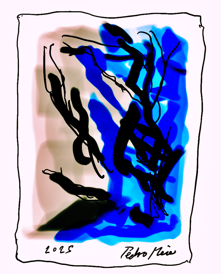 Pedro Meier – Traum aus Lewis Carrolls Alice im Wunderland – iPad Malerei Tagebuch Juli 2025, Artwork by Pedro Meier Lyriker, Schriftsteller, Multimedia Artist, Spoken Word Performance, Autorenlexikon AdS Schweiz, Künstlerlexikon SIKART Zürich Visarte