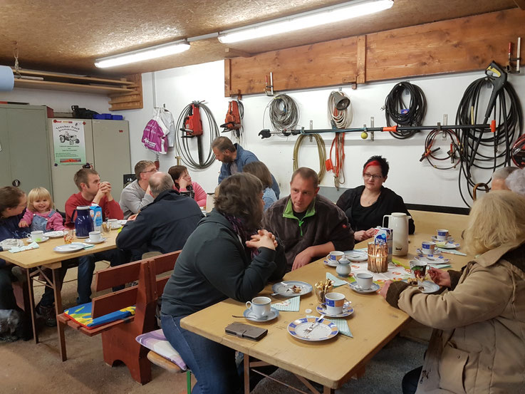 Und zur Belohnung Kaffee und Kuchen 