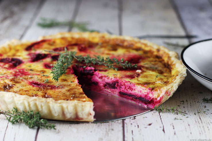 Quiche with Beetroot and Thyme Oligarto Blogzine