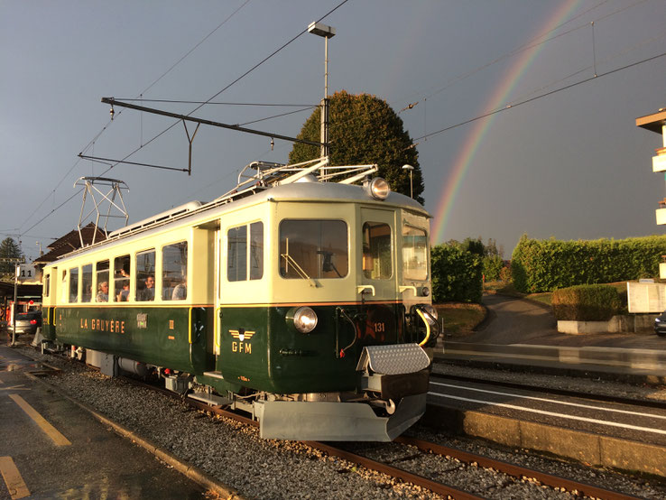 Ein gelungenes Bild des Be 4/4 131 «La Gruyère» von Koni Zingg