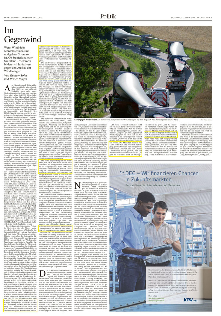 Frankfurter Allgemeine Zeitung v. 27.04.2015