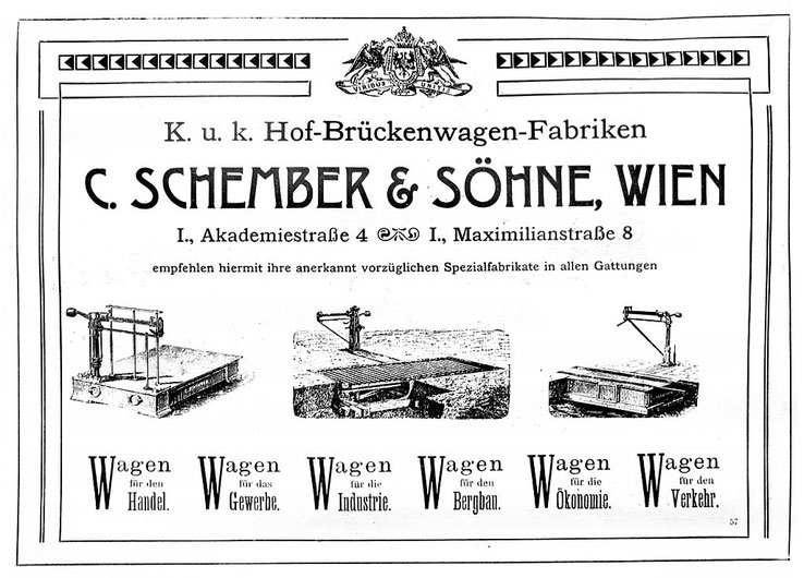 Werbung C.Schember & Söhne, Wien