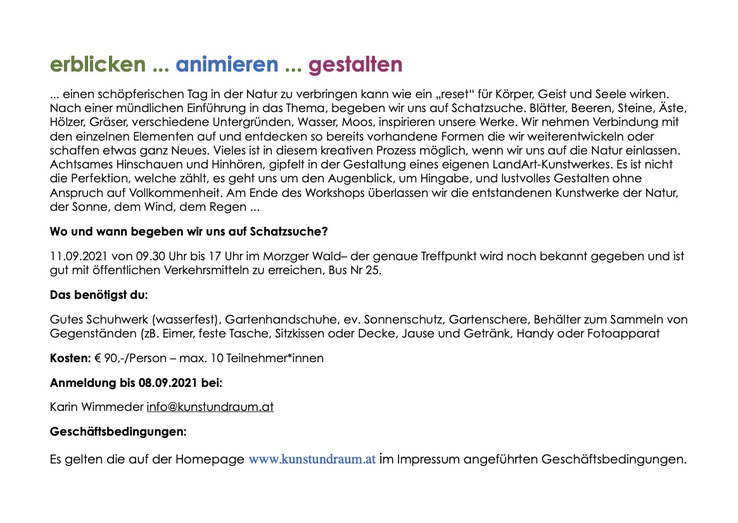 Atelier Bilder Schmuck Land Art Kunst und Raum Geschenke Natur landartforkids Naturkunst  Wald 