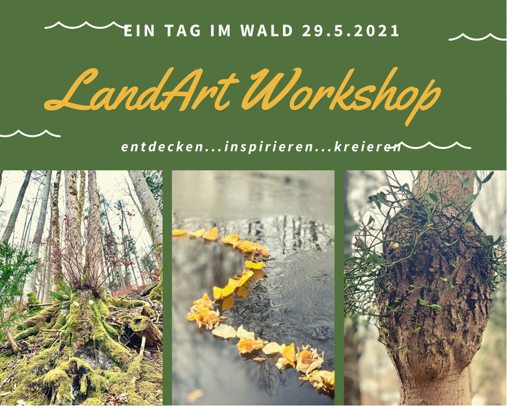 Atelier Bilder Schmuck Land Art Kunst und Raum Geschenke Natur landartforkids Naturkunst  Wald 
