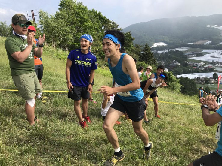 スカイスピード日本選手権(2018.6.10)で力走する尾崎弘和選手