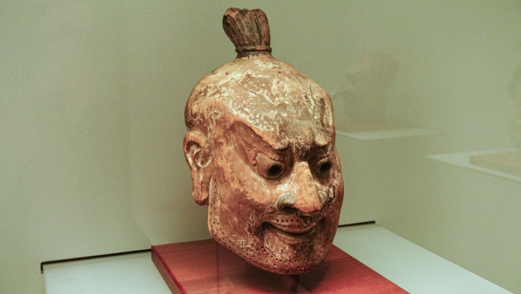 Masque japonais,Galerie des trésors du Horyu-ji à Tokyo-Ueno, Japon