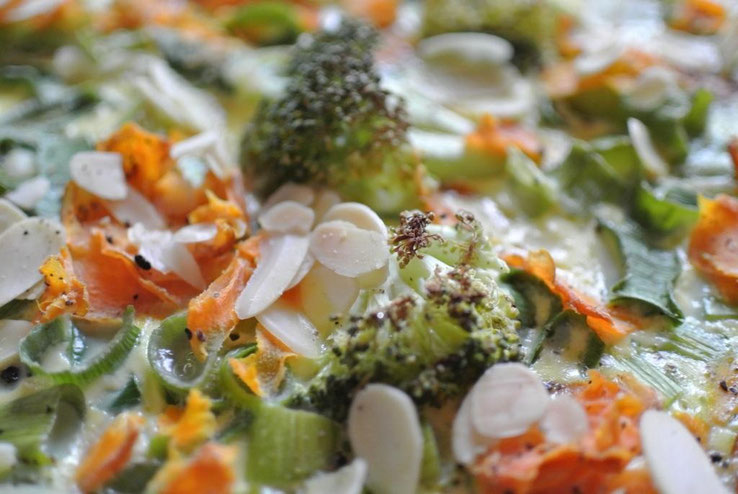 Quiche mit Brokkoli und Mandeln: vegetarisch auch für Thermomix