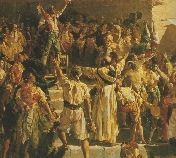 El Grito de Palleter  1884, óleo sobre lienzo, 152 x 202 cm. Valencia. Diputación provincial. Este cuadro es una obra temprana de Sorolla. 