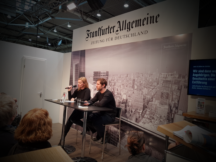 Johann Scheerer im Interview mit Julia Encke bei der Leipziger Buchmesse 2018